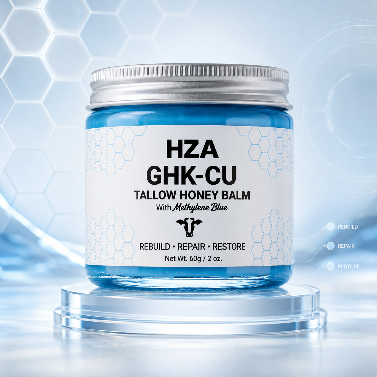 HZA GHK-CU Tallow Honey Balm with Methylene Blue