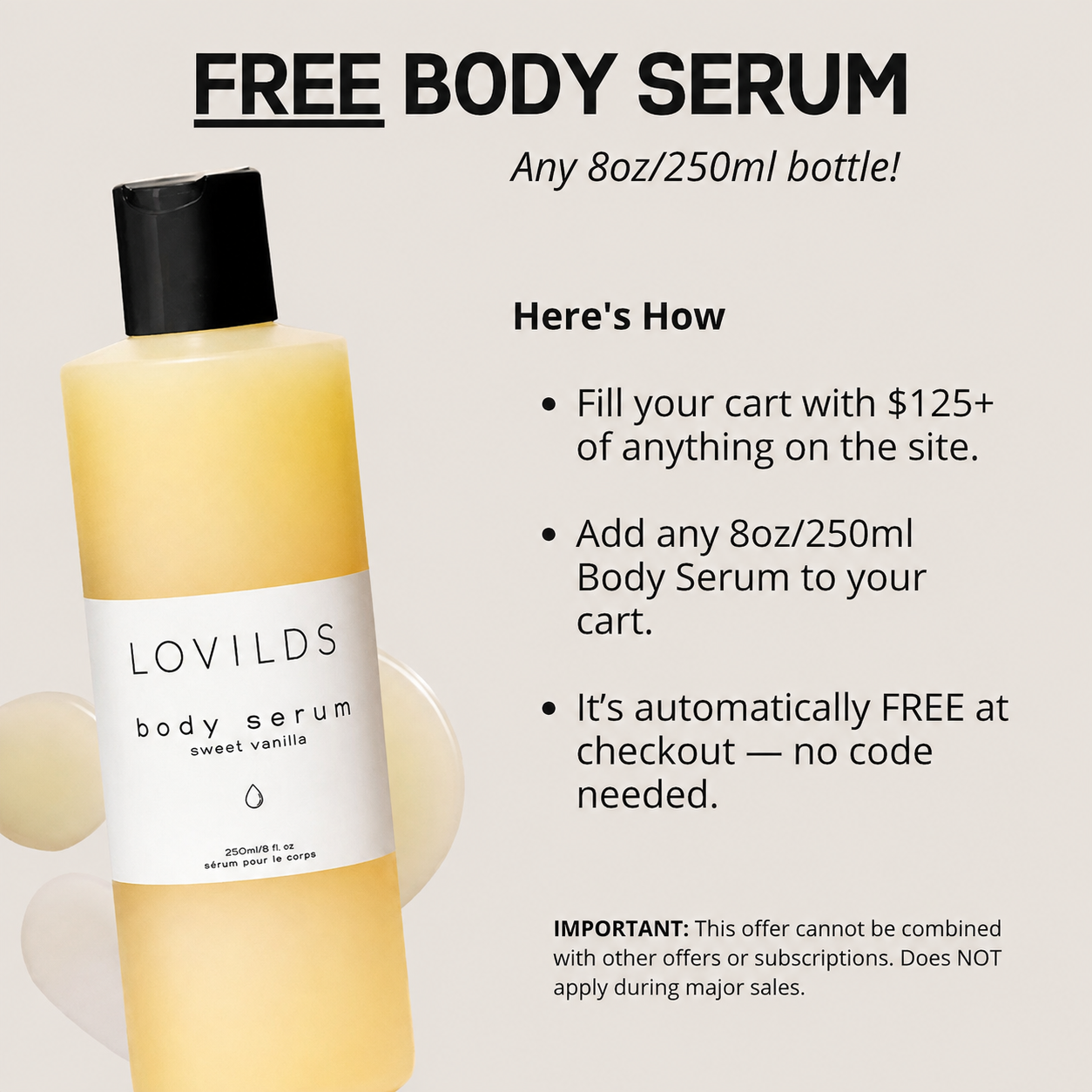 ✨ LOVILDS Water-Free Body Serum 💧 Deep Hydration for Soft, Radiant Skin 🌿