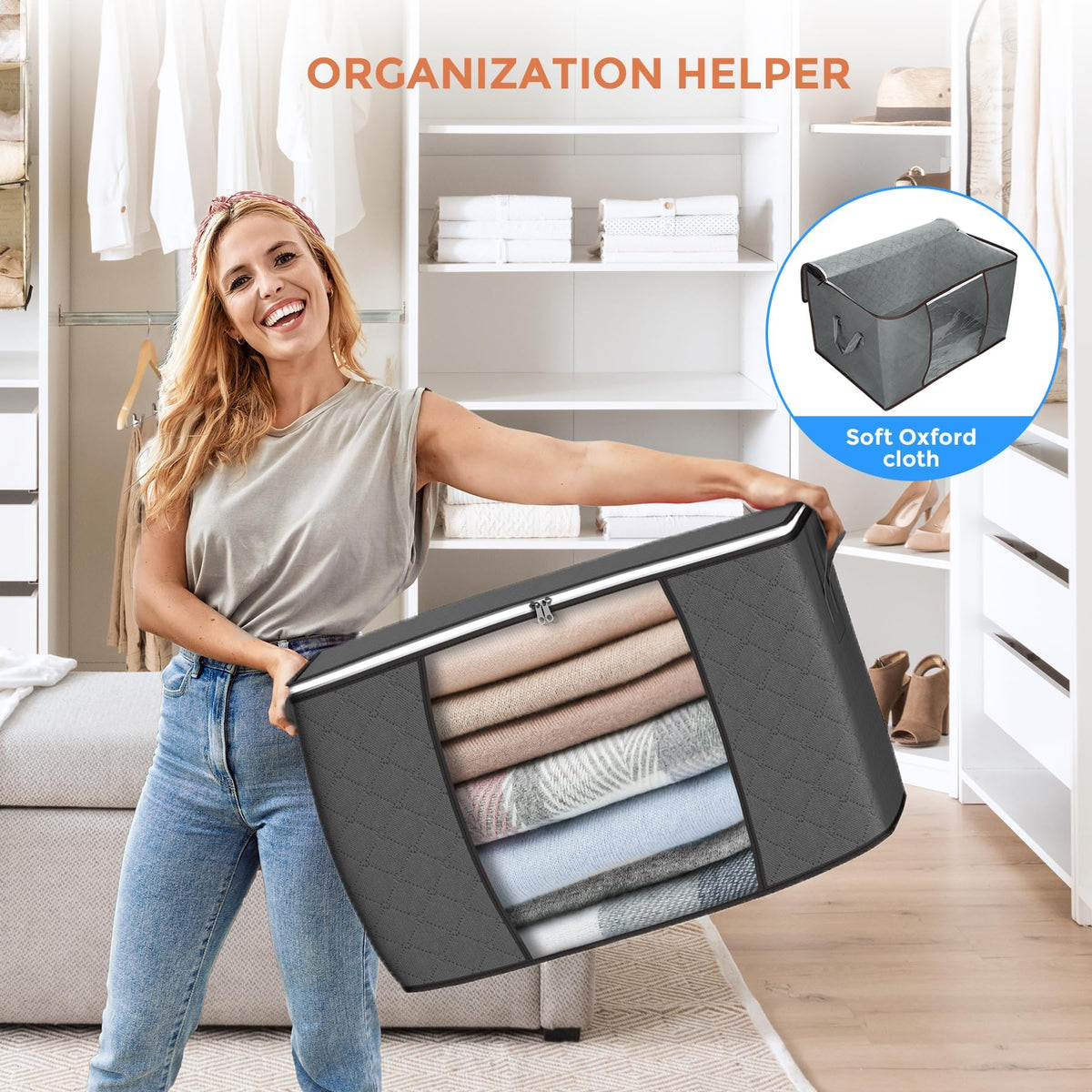 6Pcs 90L Large Storage Bags