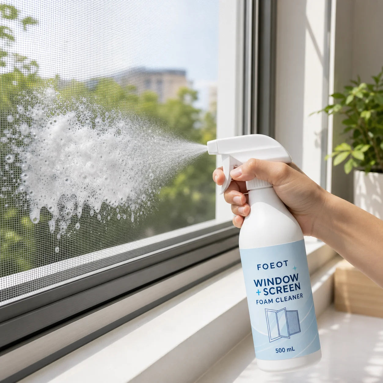 FOEOT Window + Screen Foam Cleaner — 500 mL
