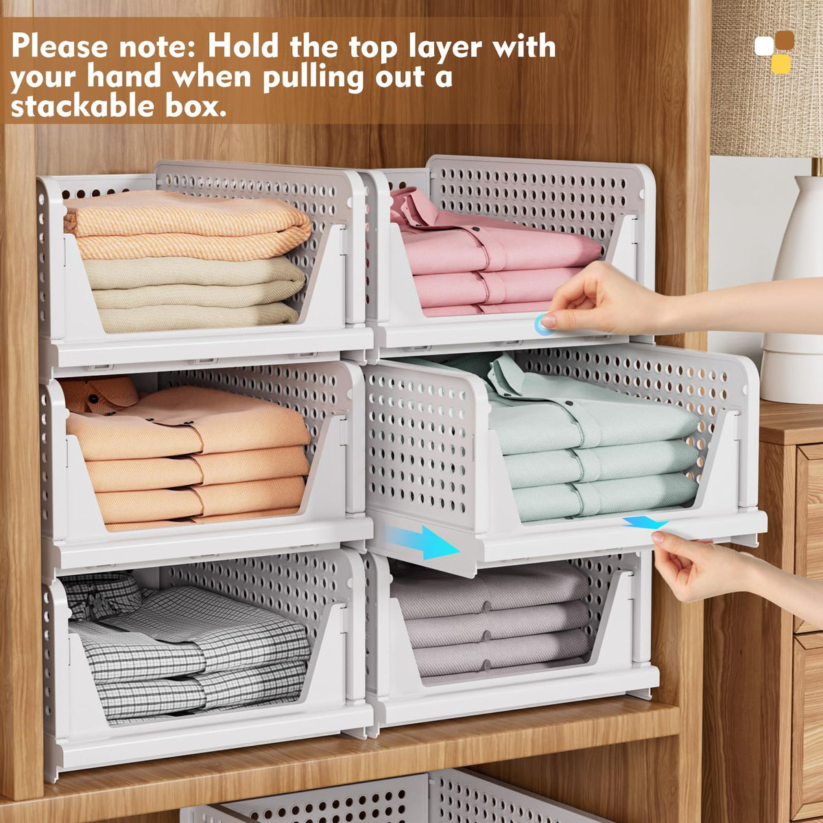 Upgraded Closet Organizers and Storage Basket