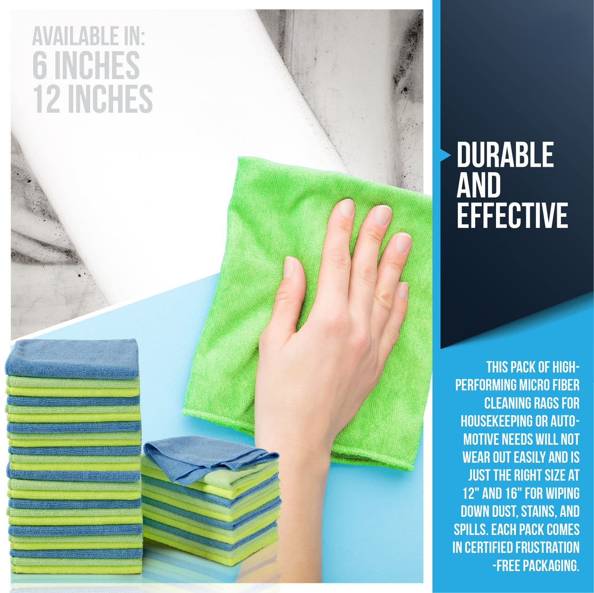 Microfiber Cleaning Cloths | All-Purpose | Assorted Colors | 36 Pack