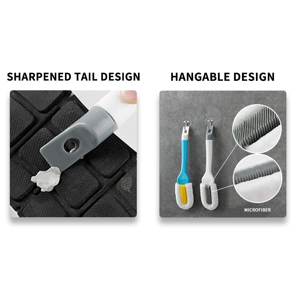 Sharpened tail and hangable shoe brush design