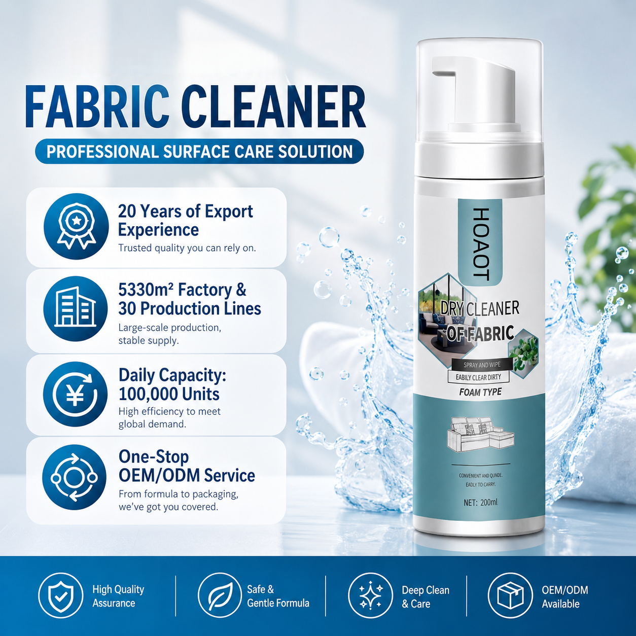 Deep Clean Without Water Instant Foam Fabric Cleaner Removes Dirt • Refreshes Fabric • Easy To Use 🔥 Buy 1 Get 1 FREE