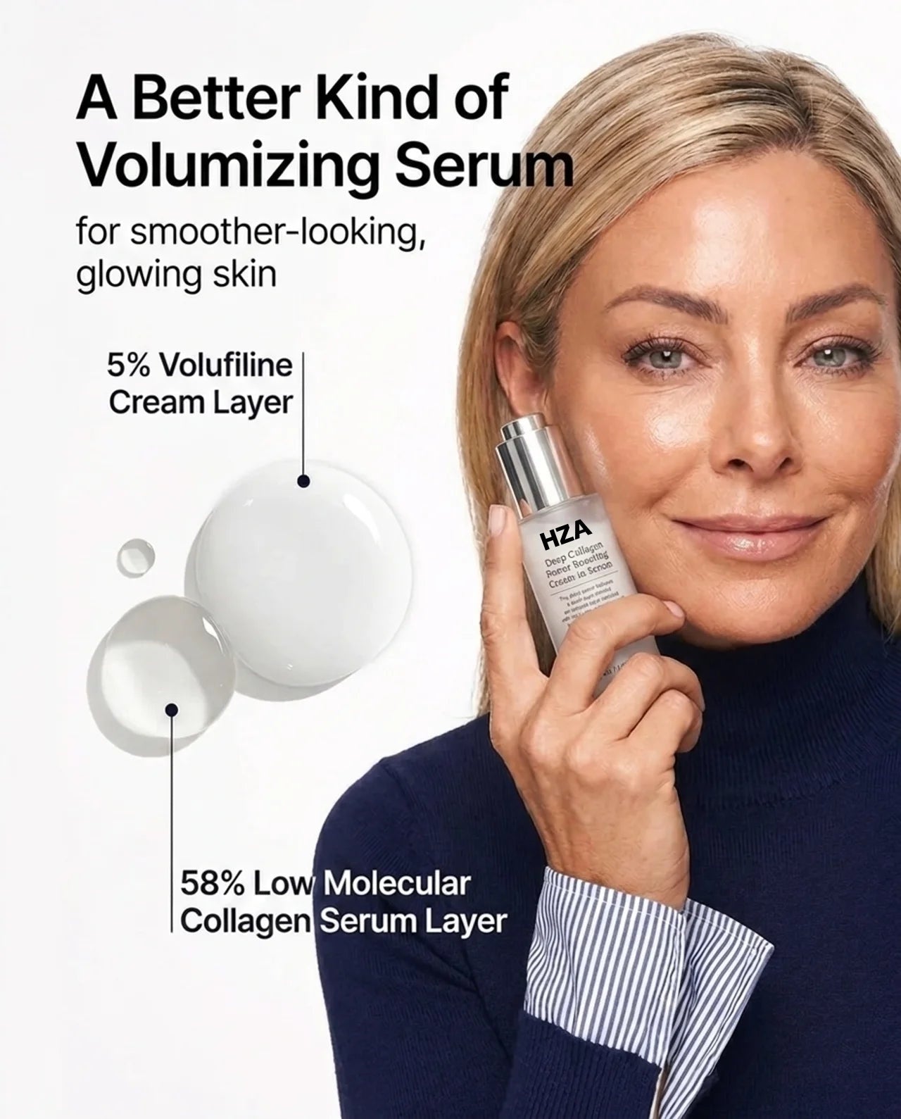 👉 Buy 1 Get 1 FREE – Limited Time Offer-HZA Volufiline-Infused Korean Collagen Serum