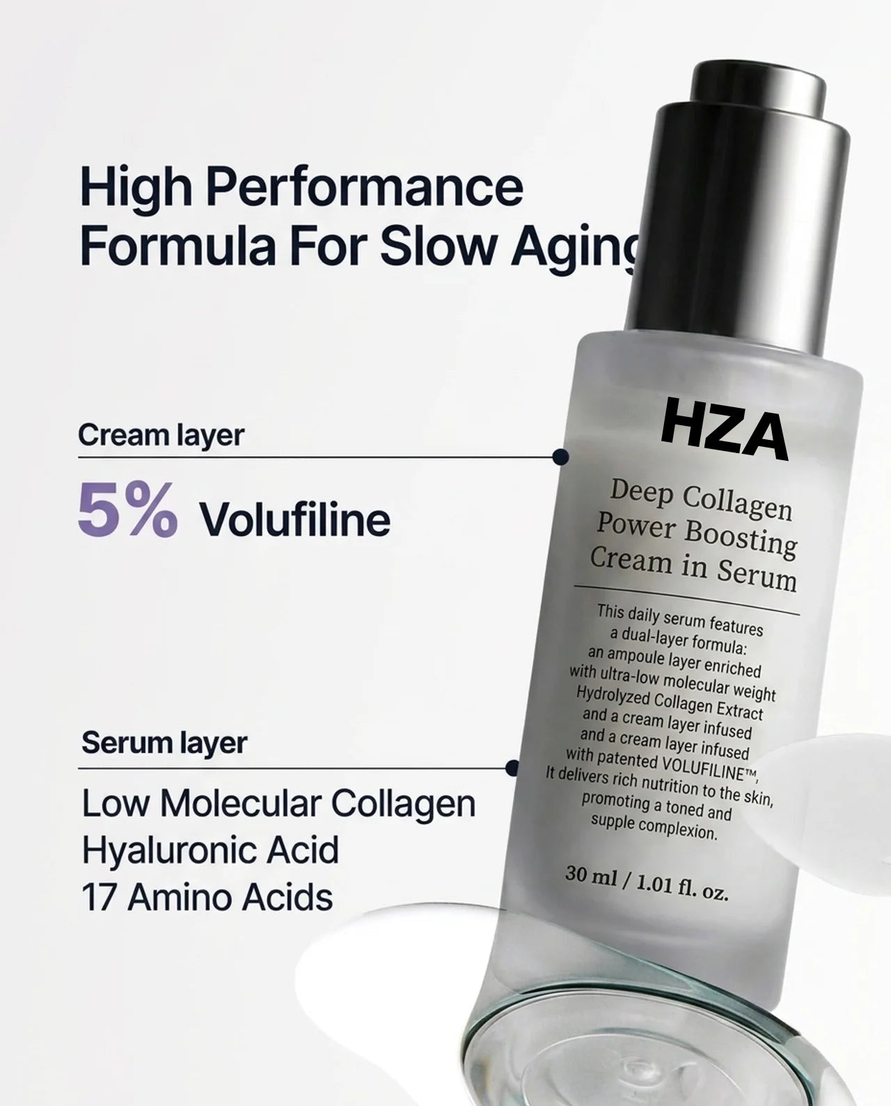 👉 Buy 1 Get 1 FREE – Limited Time Offer-HZA Volufiline-Infused Korean Collagen Serum