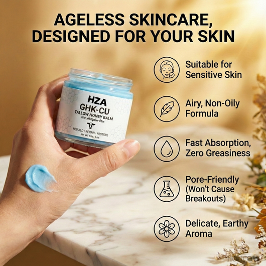 HZA GHK-CU  Tallow Honey Balm with Methylene Blue
