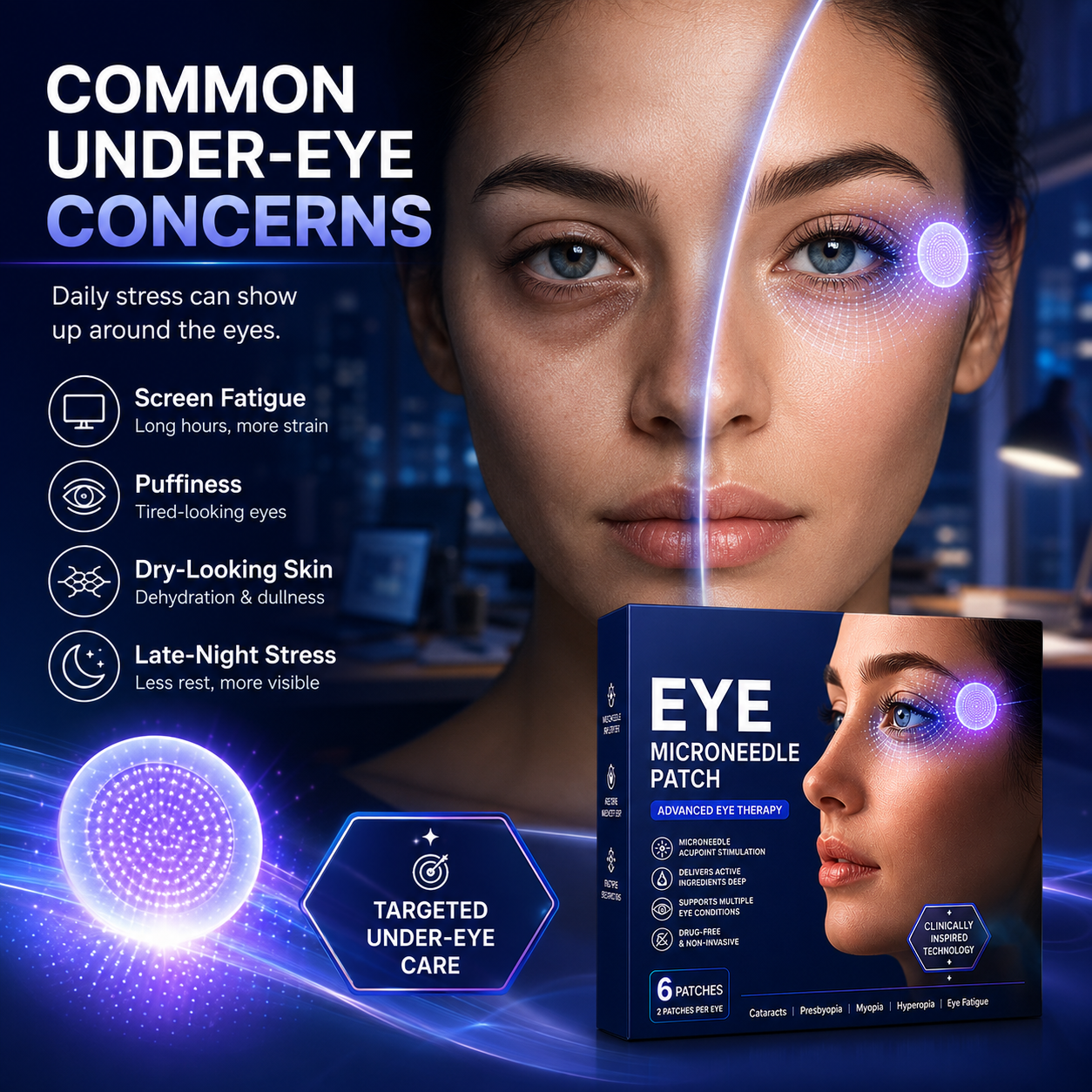 👍 BUY 1 GET 1 FREE-Transdermal Vision-Repair Eye Microneedle Patch