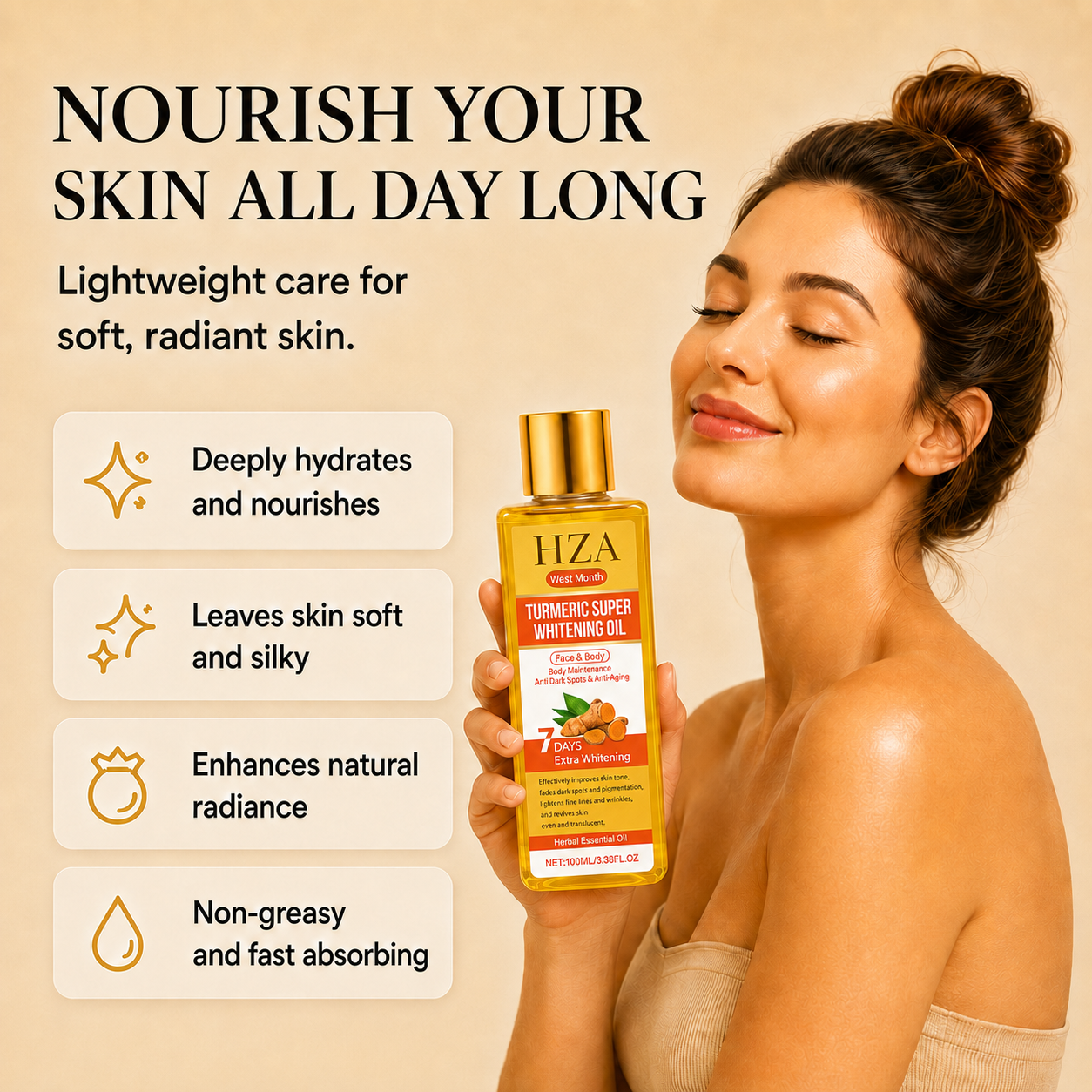 🎉Buy 1 Get 1 Free-HZA Body Glow Oil