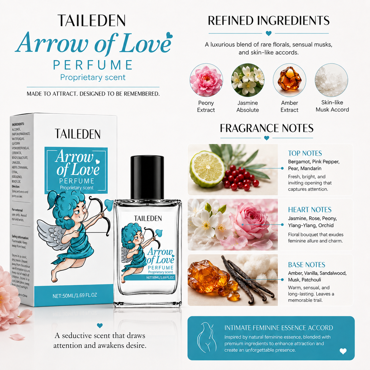 🎁 BUY 1, GET 1 FREE — Arrow of Love Sensual Floral-Musk Perfume ✨
