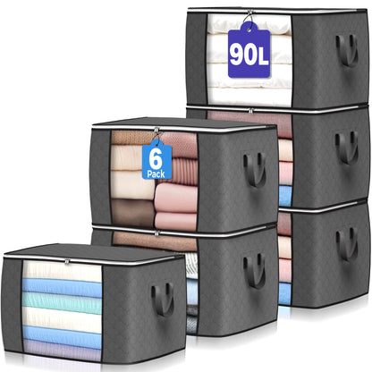 6Pcs 90L Large Storage Bags