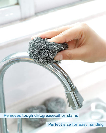 12 Pack Stainless Steel Scourers