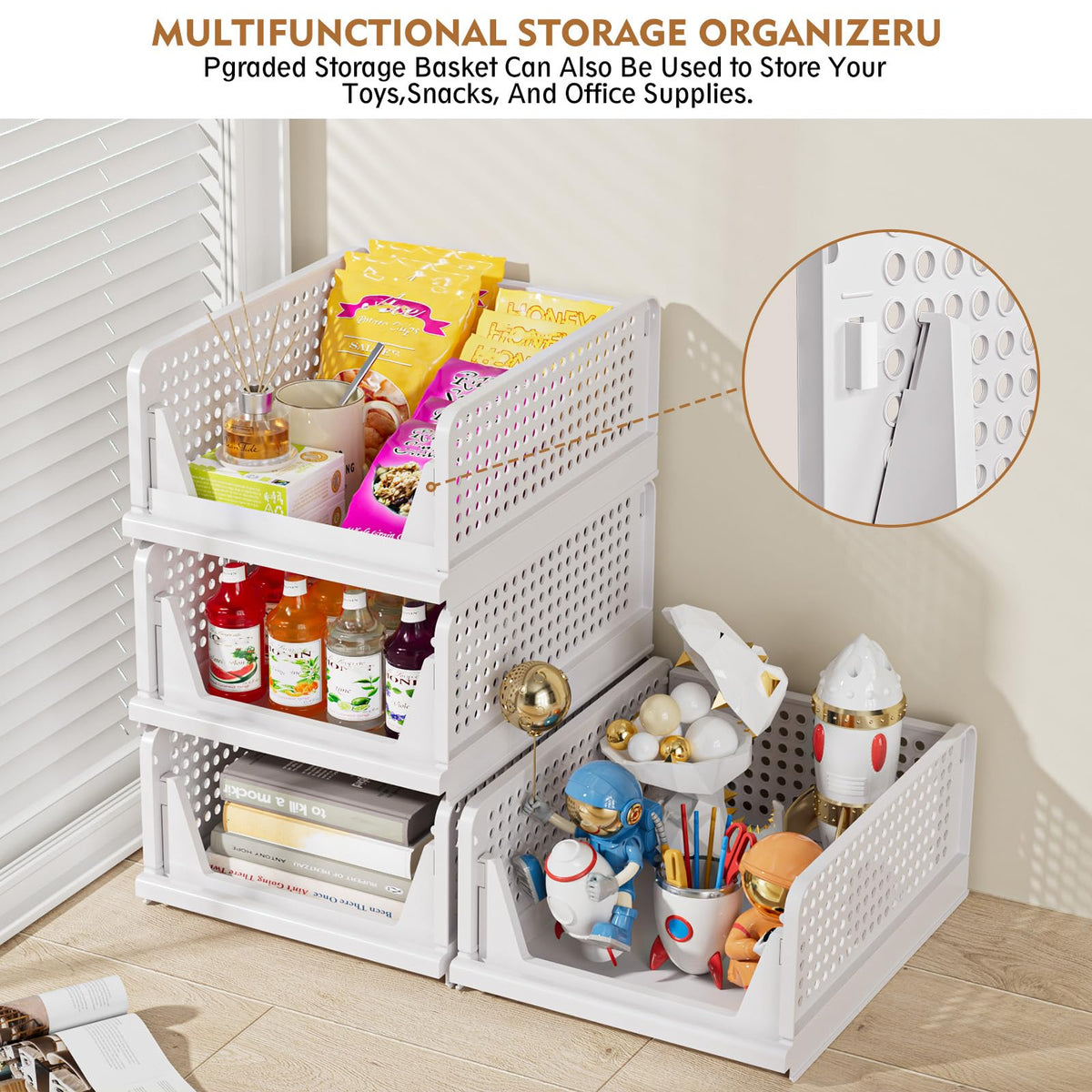 Upgraded Closet Organizers and Storage Basket