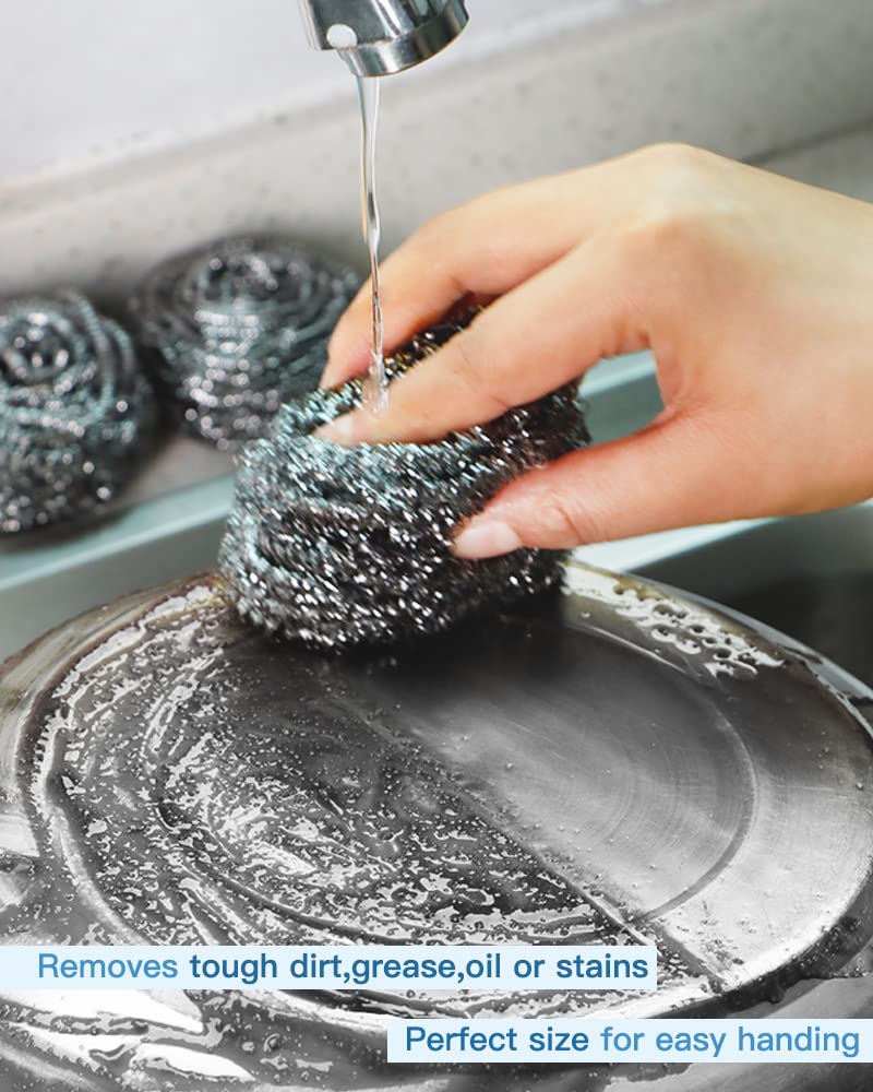 12 Pack Stainless Steel Scourers